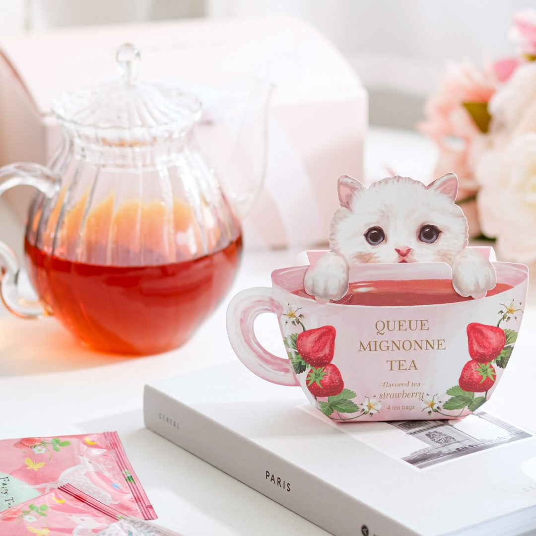 Teacup-Shaped Flavored Tea Cat Assorted 3Piece Set