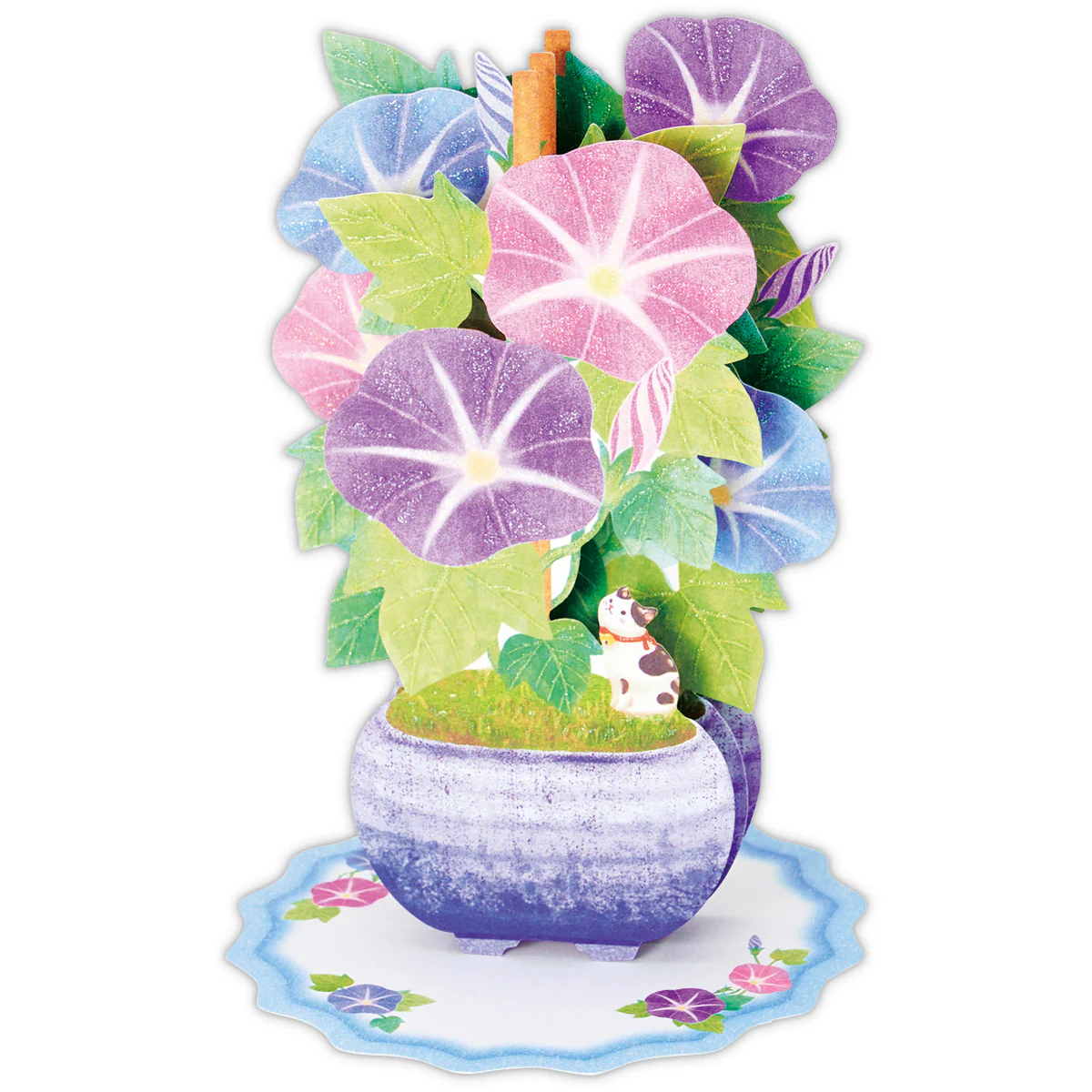 Morning Glory Bonsai 3D Greeting Card
