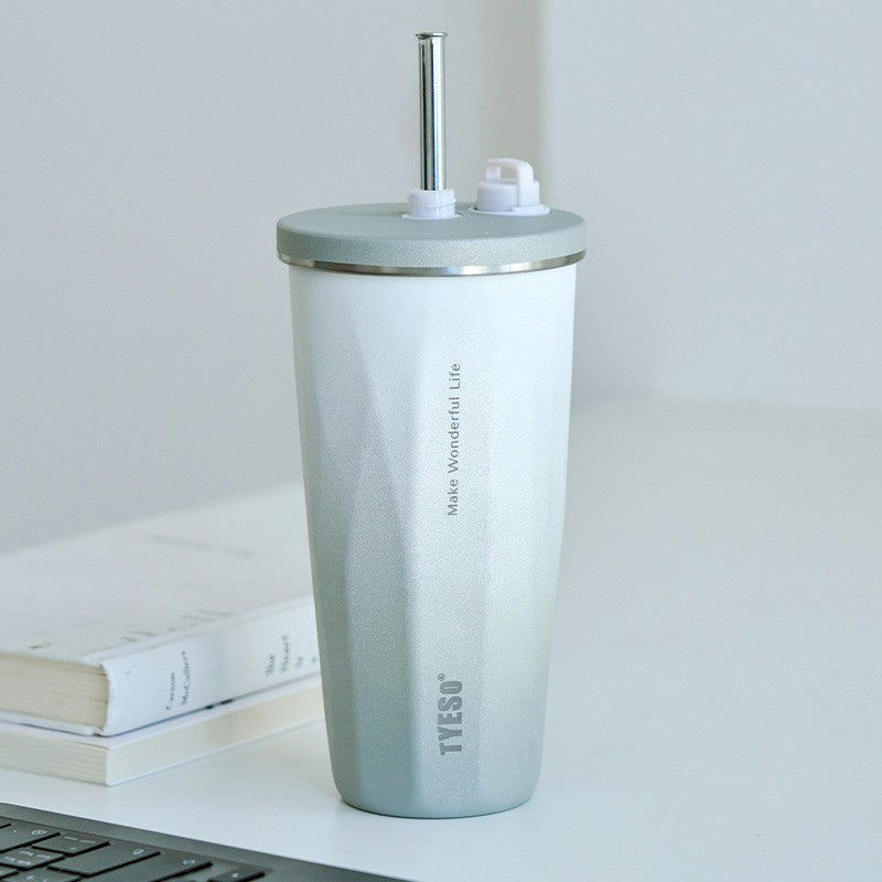 Straw Tumbler with Lid 600ml 8 Colors Available