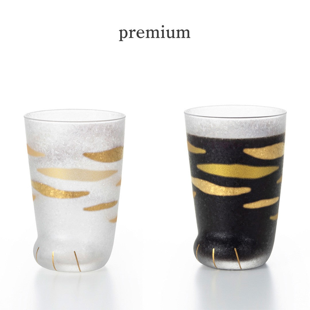 Premium Cat Paw Glass (Calico, Tabby, Leopard) Made in Japan