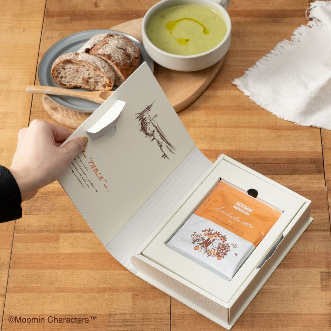 Set de sopa Moomin 6 tipos de sopa nórdica en una caja de regalo con forma de libro