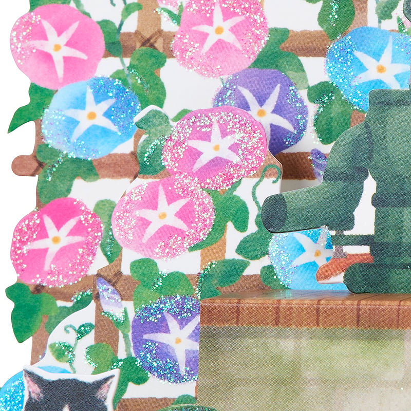 Morning Glories and Water Well Greeting Card