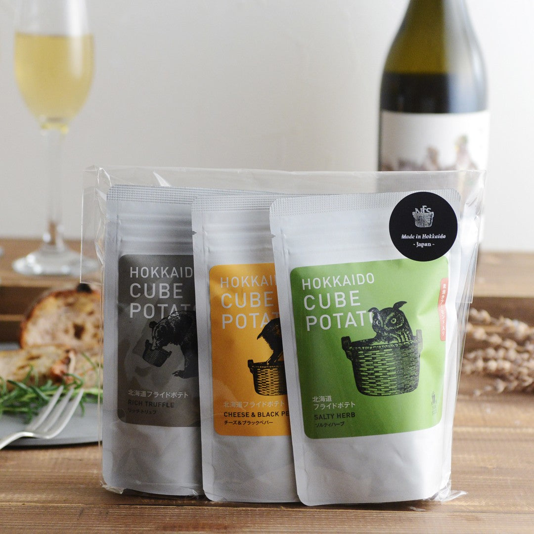 Ensemble de mini-dés de pommes de terre 3 saveurs