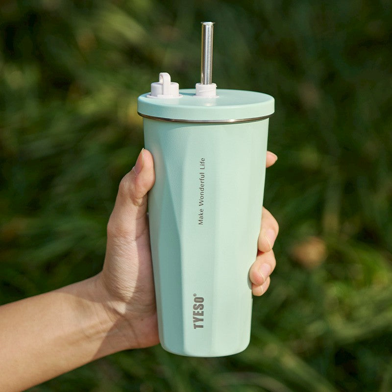Straw Tumbler with Lid 600ml 8 Colors Available