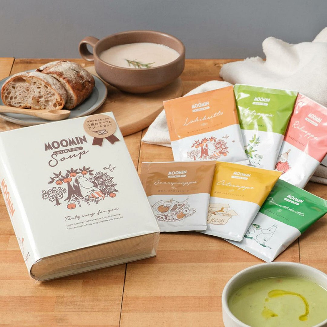 Set de sopa Moomin 6 tipos de sopa nórdica en una caja de regalo con forma de libro