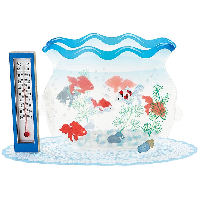 Goldfish Bowl with Thermometer Greeting Card