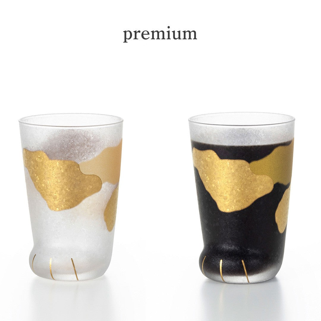 Premium Cat Paw Glass (Calico, Tabby, Leopard) Made in Japan