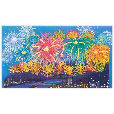 Fireworks Festival 3D Greeting Card