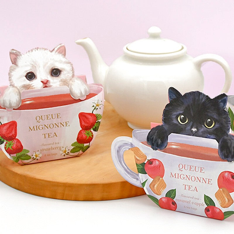 Teacup-Shaped Flavored Tea Cat Assorted 3Piece Set