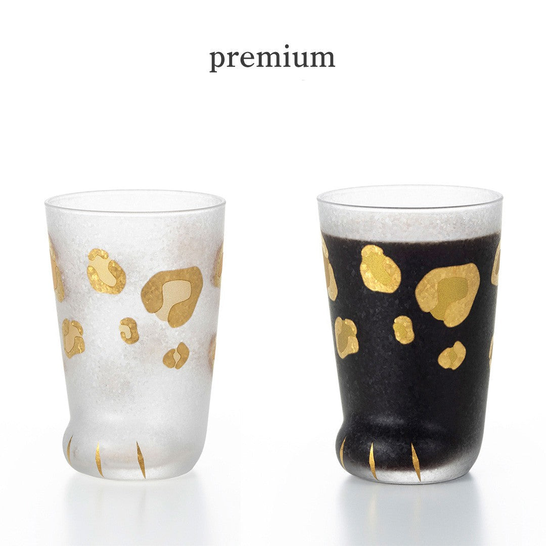 Premium Cat Paw Glass (Calico, Tabby, Leopard) Made in Japan