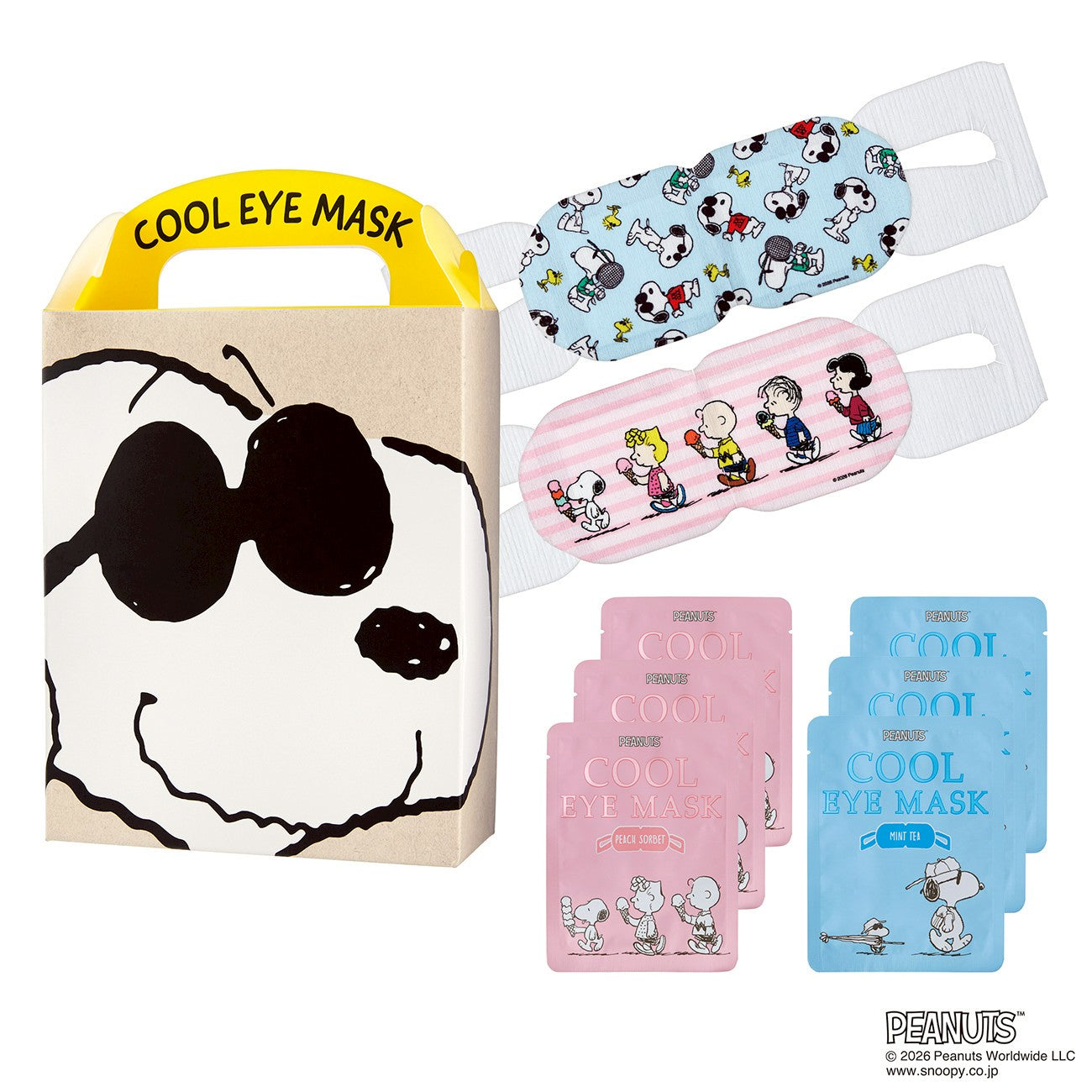 Snoopy Cool Eye Mask Assortment 6Piece Set