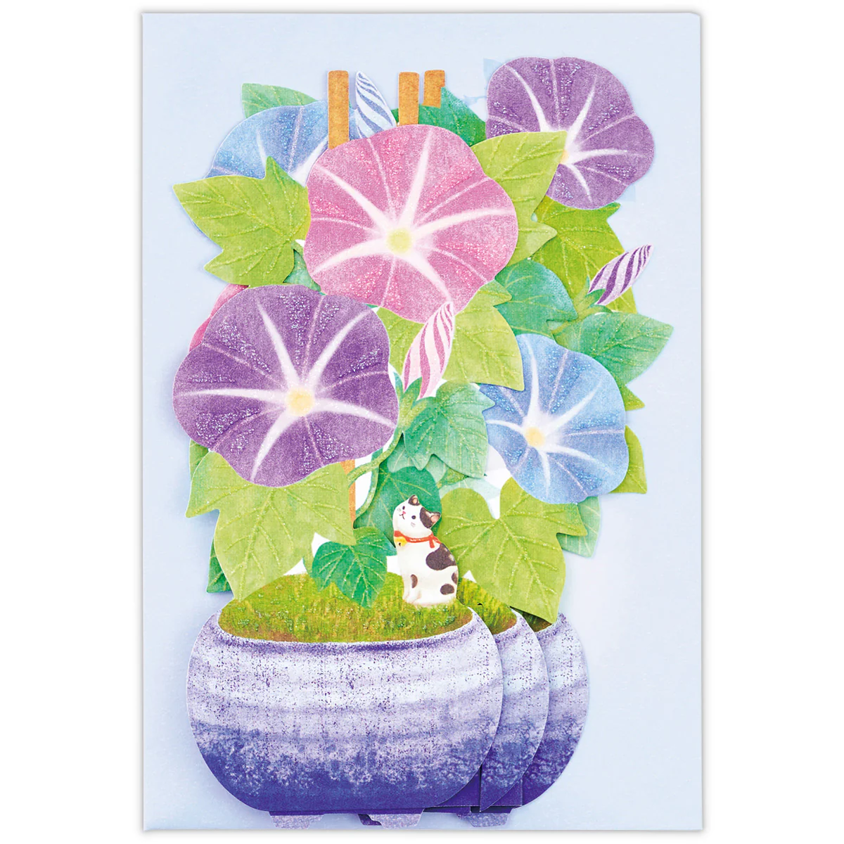 Morning Glory Bonsai 3D Greeting Card