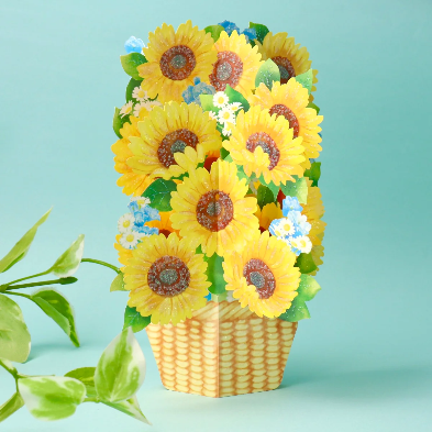 Glitter Sunflower 3D Greeting Card