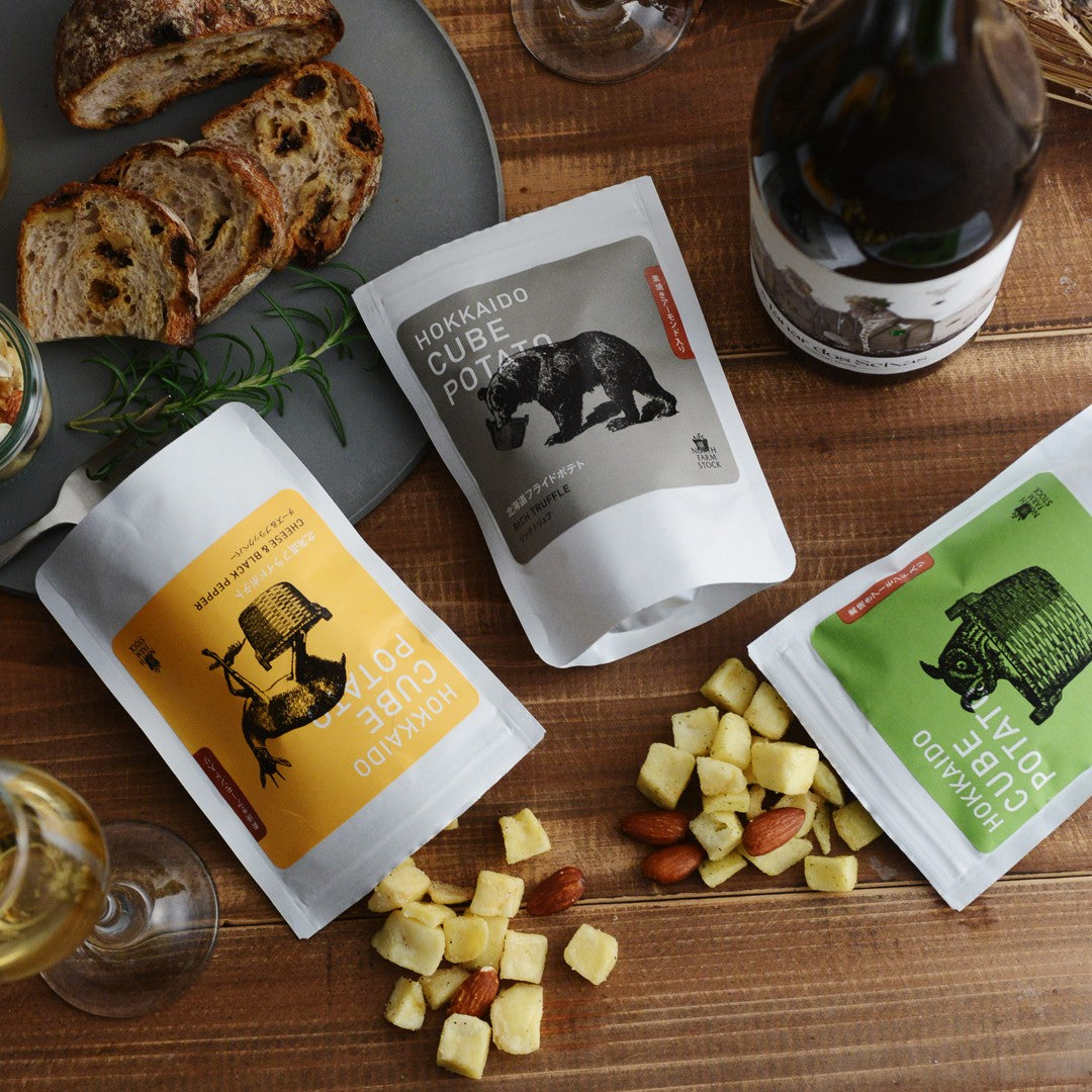 Ensemble de mini-dés de pommes de terre 3 saveurs