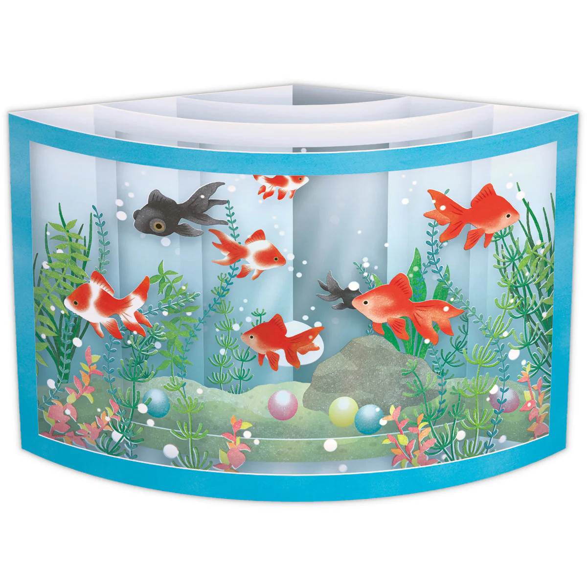 Goldfish Aquarium 3D Greeting Card